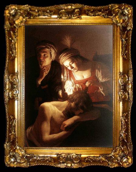 framed  Gerard van Honthorst Samson and Delilah, ta009-2